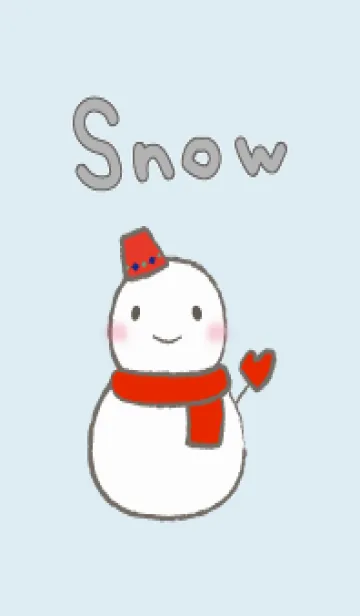 [LINE着せ替え] 雪だるまのスノウ 着せかえ (青)の画像1