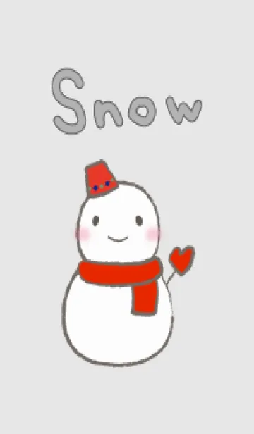 [LINE着せ替え] 雪だるまのスノウ 着せかえ (グレー)の画像1