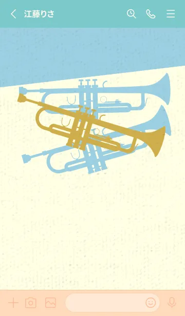 [LINE着せ替え] Trumpet CLR 芥子色の画像2