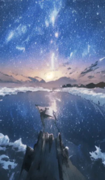 [LINE着せ替え] 銀河の冬空 #MG08。の画像1