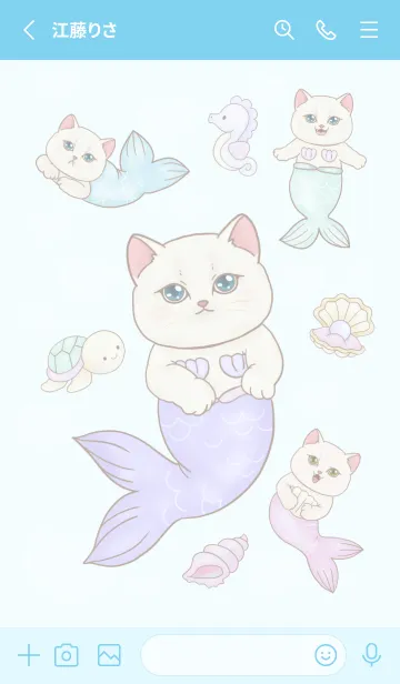 [LINE着せ替え] cutest Cat mermaid 85の画像2