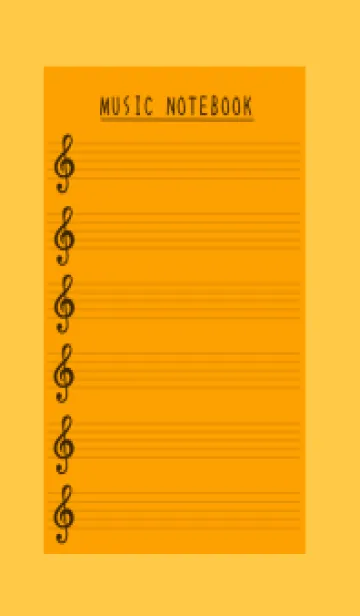 音楽カラーノート/オレンジの着せ替えメイン画像