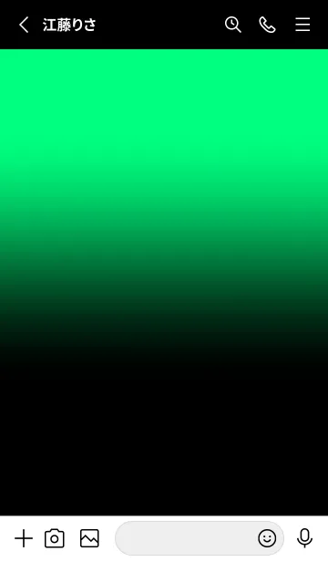 [LINE着せ替え] Black & Spring Green Theme V.5 (JP)の画像2