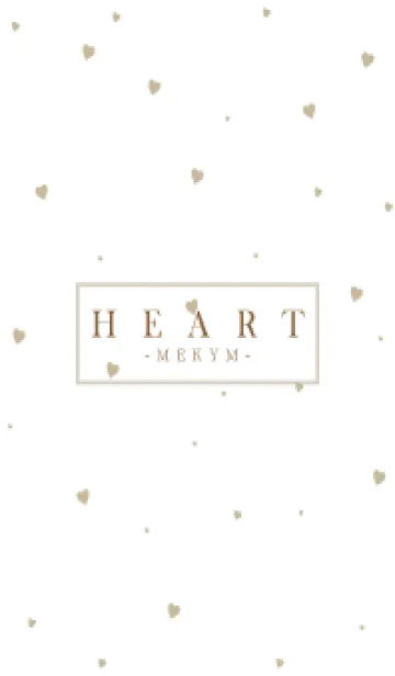 [LINE着せ替え] HEART BEIGE-SIMPLE MEKYM 19の画像1