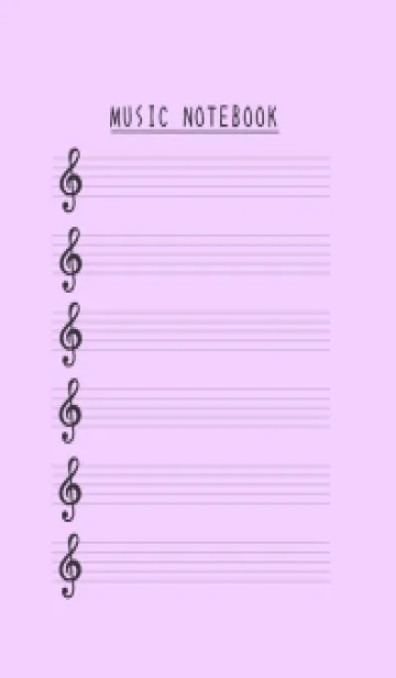 [LINE着せ替え] 音楽カラーノート/ライトパープルの画像1