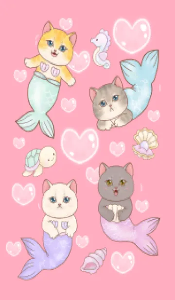 [LINE着せ替え] cutest Cat mermaid 74の画像1