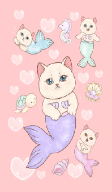 [LINE着せ替え] cutest Cat mermaid 83の画像1