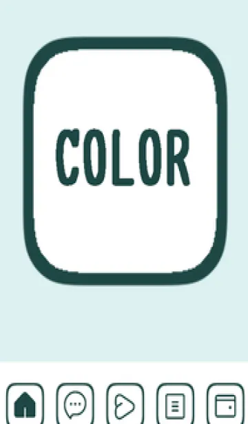 [LINE着せ替え] green color B100の画像1