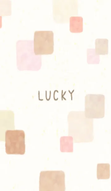 [LINE着せ替え] 水彩 四角 ピンクベージュ16の画像1