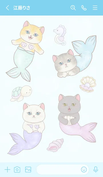 [LINE着せ替え] cutest Cat mermaid 75の画像2
