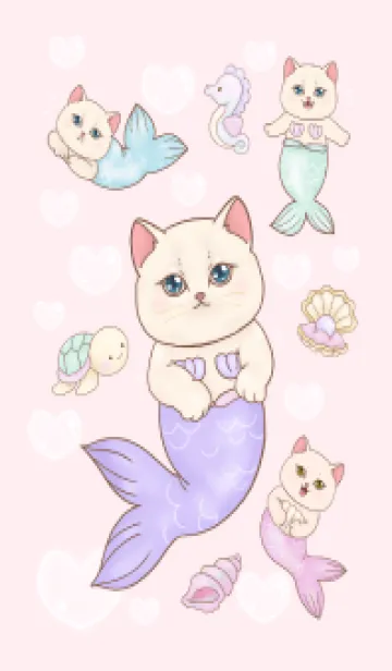 [LINE着せ替え] cutest Cat mermaid 84の画像1