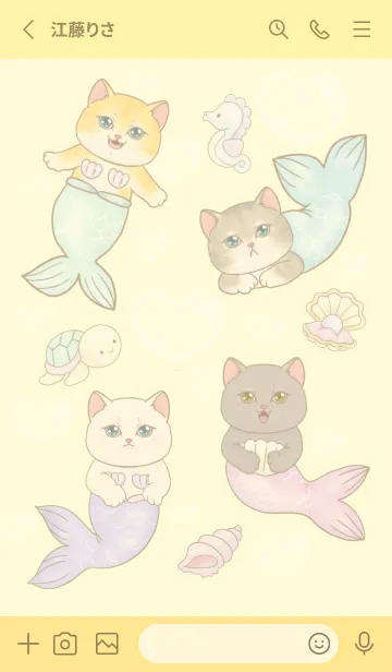 [LINE着せ替え] cutest Cat mermaid 76の画像2