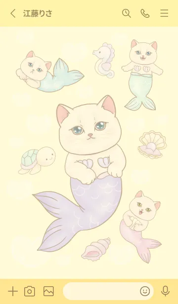 [LINE着せ替え] cutest Cat mermaid 86の画像2