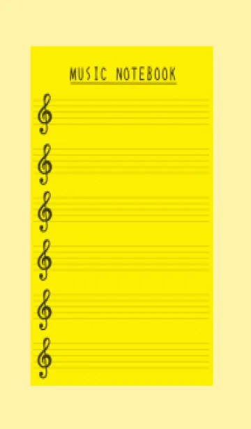 [LINE着せ替え] 音楽カラーノート/ライトイエローの画像1