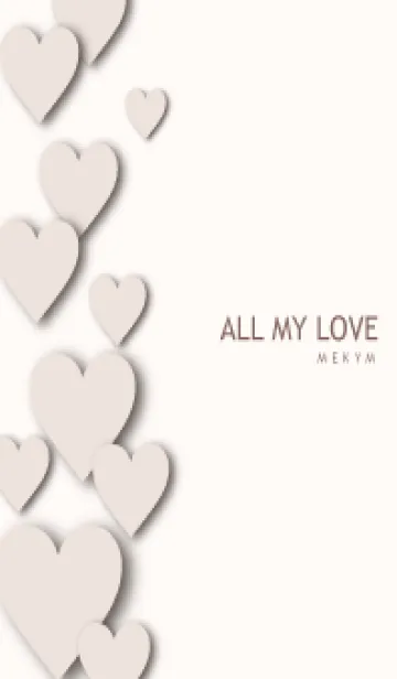 [LINE着せ替え] ALL MY LOVE-BEIGE HEART 17の画像1