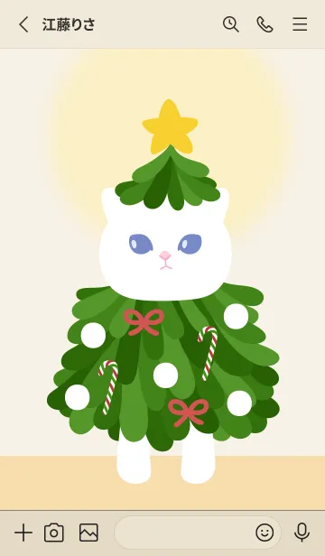 [LINE着せ替え] Christmas Kittenの画像2