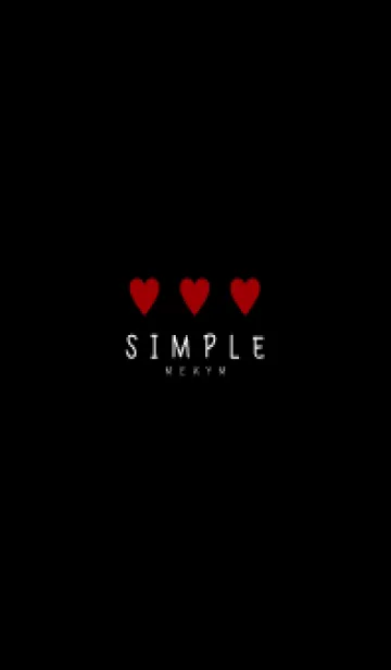[LINE着せ替え] SIMPLE HEART - BLACK 3の画像1