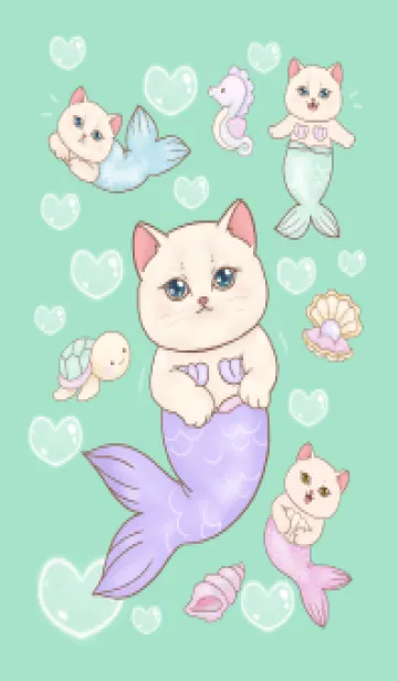 [LINE着せ替え] cutest Cat mermaid 88の画像1