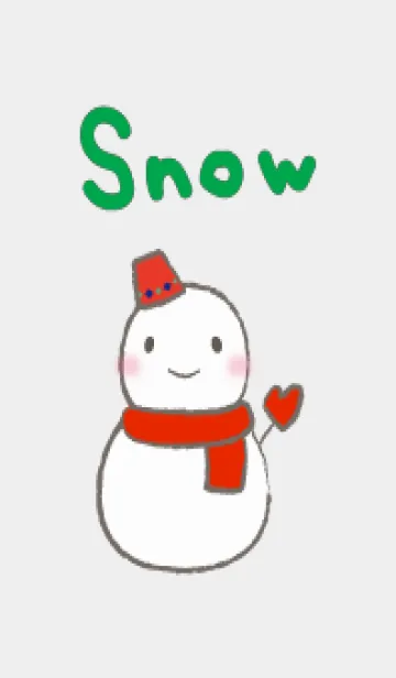 [LINE着せ替え] 雪だるまのスノウ 着せかえ (緑)の画像1