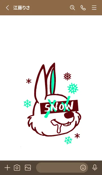 [LINE着せ替え] スノーラビット .25の画像2