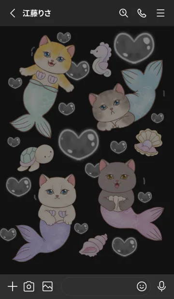 [LINE着せ替え] cutest Cat mermaid 79の画像2