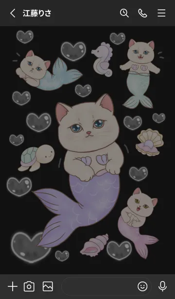 [LINE着せ替え] cutest Cat mermaid 89の画像2