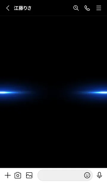 [LINE着せ替え] SIMPLE BLUE LIGHT -BLACK- 17の画像2