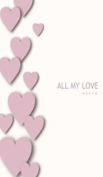 ALL MY LOVE-DUSKY PINK HEART 17の着せ替えメイン画像