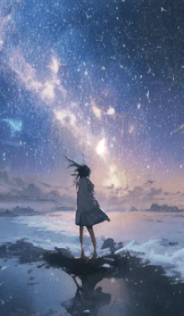 [LINE着せ替え] 銀河の冬空 #MH09。の画像1