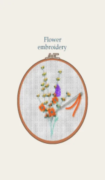 [LINE着せ替え] Flower embroidery 36の画像1