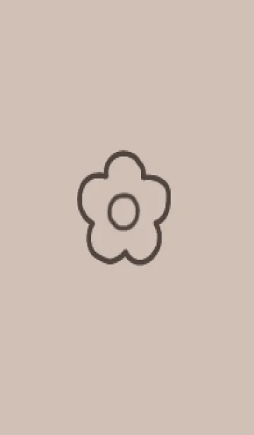 [LINE着せ替え] 大人のシンプルフラワー(beige)の画像1