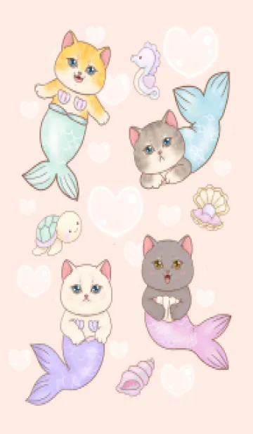 [LINE着せ替え] cutest Cat mermaid 93の画像1