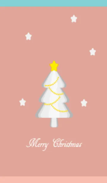 [LINE着せ替え] 白いクリスマスツリー ピンクと水色の画像1