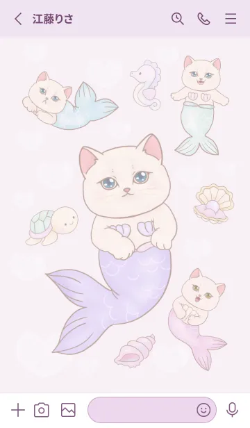 [LINE着せ替え] cutest Cat mermaid 102の画像2