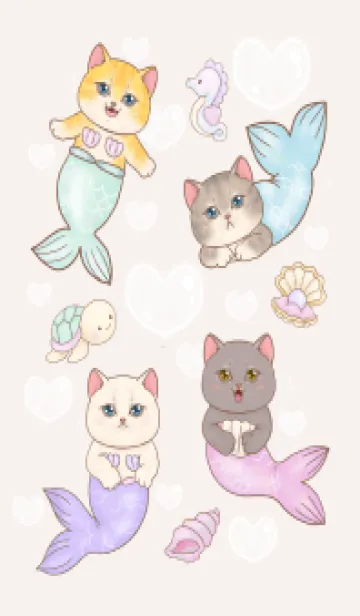 [LINE着せ替え] cutest Cat mermaid 97の画像1