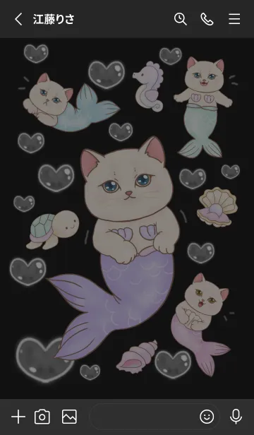 [LINE着せ替え] cutest Cat mermaid 110の画像2