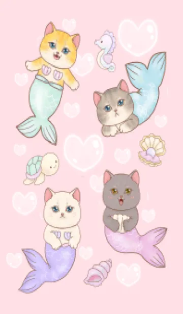 [LINE着せ替え] cutest Cat mermaid 94の画像1