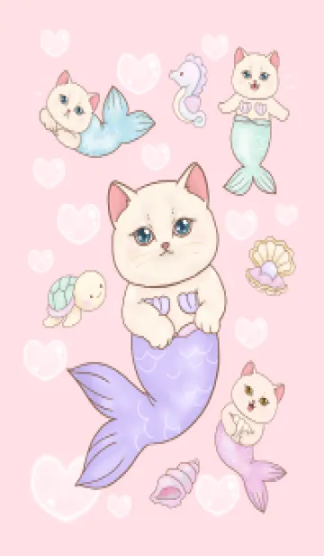 [LINE着せ替え] cutest Cat mermaid 104の画像1