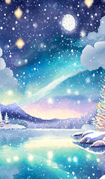 [LINE着せ替え] 優美な冬の風景の着せかえ(Winter-930)の画像1