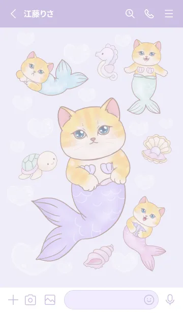[LINE着せ替え] cutest Cat mermaid 111の画像2
