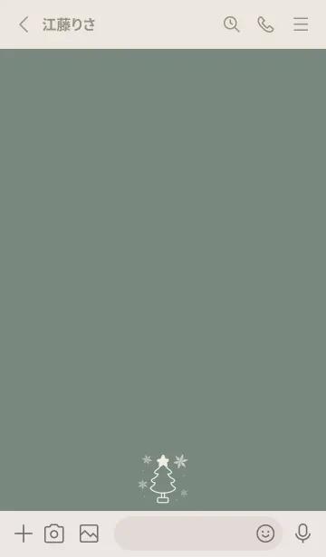 [LINE着せ替え] シンプル  クリスマス -くすみグリーン-の画像2
