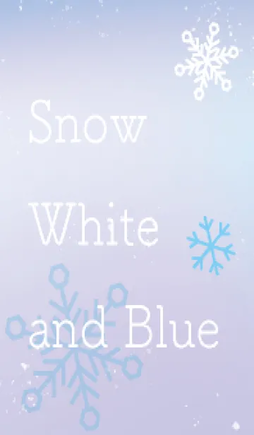 [LINE着せ替え] 雪の結晶 白 青の画像1