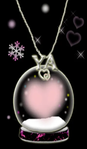 [LINE着せ替え] イニシャル32 Y&A  スノードームの画像1