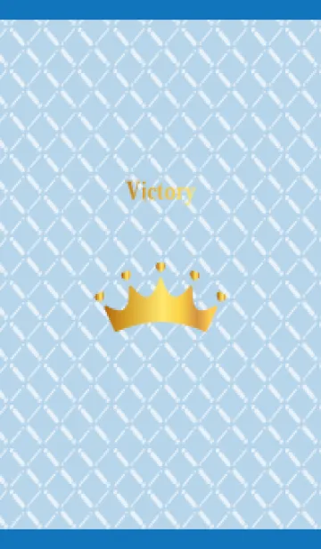 [LINE着せ替え] ハートの王冠 白と青の画像1