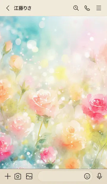 [LINE着せ替え] 薔薇(バラ)の花の着せかえ(R987)の画像2