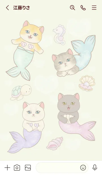 [LINE着せ替え] cutest Cat mermaid  98の画像2