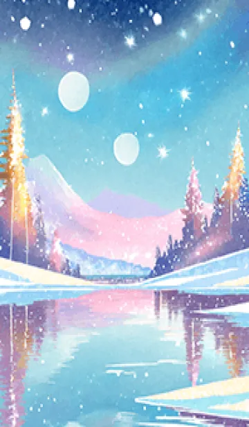 [LINE着せ替え] 優美な冬の風景の着せかえ(Winter-938)の画像1