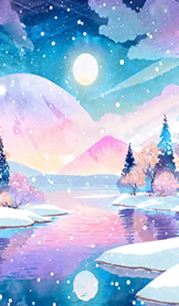 [LINE着せ替え] 優美な冬の風景の着せかえ(Winter-939)の画像1