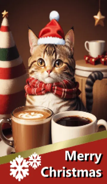 [LINE着せ替え] Cat☆クリスマス☆cafeの画像1