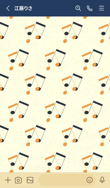 [LINE着せ替え] 2連符柄  サンライトイエローの画像2